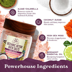 Purple Canyon SolSalts bergamot citrus scent enhances bath mood.