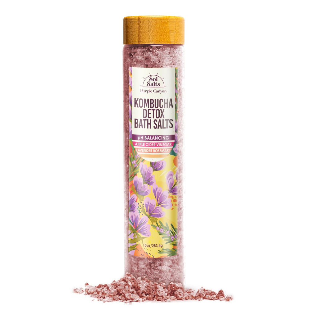 Purple Canyon SolSalts lavender-rosemary soak enhances relaxation and mood