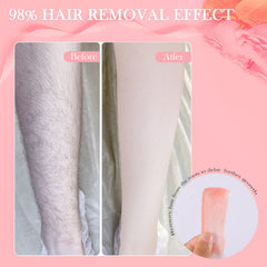 PURPLESKY stripless wax beads applied on skin for clean, quick hair removal