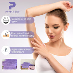 PURPLESKY stripless wax beads remove hair without cloth strips