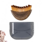 Put Girl lymphatic face brush close-up bristles for gentle glide during facial massage.