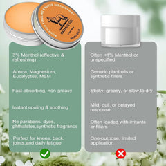 Pwkvsn Balm applied to forearm for soothing massage.