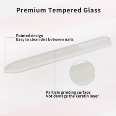 PYD Life sublimation glass nail file blank pack of 12 ready for customization.