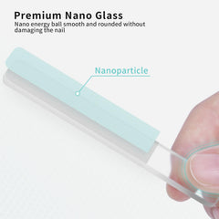 PYD Life square-blank glass nail file for bold geometric nail art.