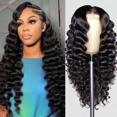 PYY deep wave lace front wig with 13x4 HD lace for natural hairline