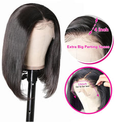 Qangelabeauty Wig includes baby hair detail for realism.