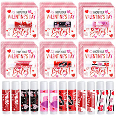 QAUYETM Valentine lip balms with assorted designs for gifting and daily use