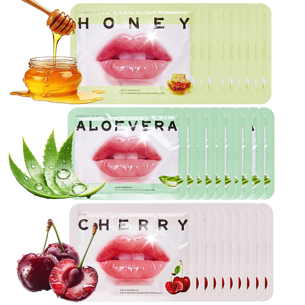 Qawnfy 30Pcs Lip Mask Set with deep hydration for dry lips
