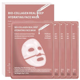 Qawnfy bio-collagen Real Deep Mask box illustrates premium hydration benefits.
