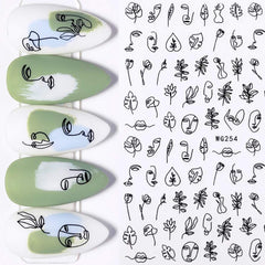 Qdsuh Graffiti Fun Nail Stickers colorful patterns for versatile looks