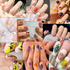 Qdsuh Graffiti Fun Nail Stickers self-adhesive for quick at-home manicures
