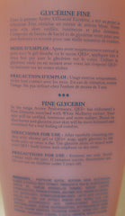QEI+ Paris Active glycerine label close-up reveals 500ml packaging for daily hydration.