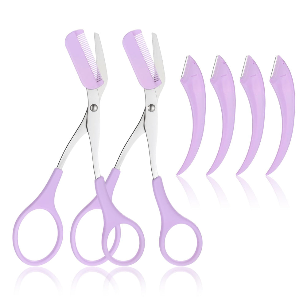 QfwdfcTrenz eyebrow scissors with comb for precise brow shaping at home