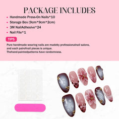 Qicaijia press-on nails with glue enable quick at-home manicure