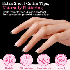 QIEK 240-piece set offers versatile options for everyday wear and creative nail art.