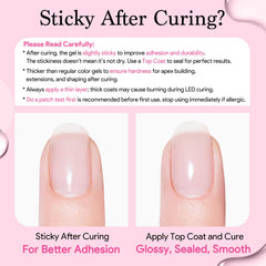 QIEK Builder Nail Gel C-curve shaping creates balanced nail contours.