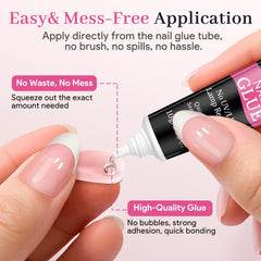 QIEK nail glue delivers ultra-strong hold that lasts 28 days or more