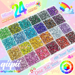 qiipii rhinestones close-up highlights crystal facets for precise nail art