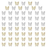 Qiipii 3D butterfly charms in gold and silver for dazzling nail art on natural or gel nails