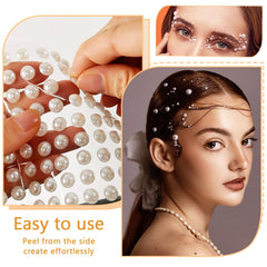 qiipii 6mm self-adhesive pearls for crafts and DIY decor