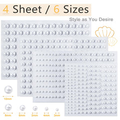 qiipii 8mm flatback pearls for hair styling and clothing embellishments