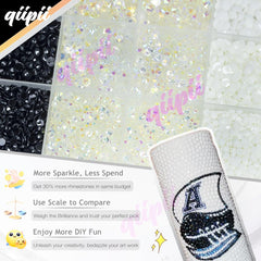 qiipii Neutral Series 5mm jelly rhinestones for bold detail and sparkle