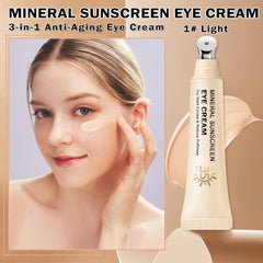 QIUFSSE eye cream application demonstrates even under-eye coverage for a brighter look