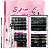 Qiveaory DIY Lash Extension Kit box contents for convenient home use.