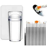Qivorimith 17-piece French tip nail stamp set for easy at-home nail art