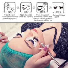 QLeng hydrogel eye patches back coating visible for smooth, lint-free application