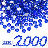 QPRETTY DU Royal Blue rhinestones SS30 bulk pack ideal for crafts and nail art.