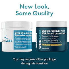 QRxLabs acne control pad texture close-up highlighting professional non-woven surface for gentle application.