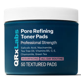 QRxLabs Pore Toner Pads packaging shown for easy daily use
