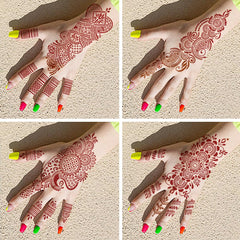 QSTOHENA mehndi stencil transfer film enables clean application
