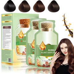 QUAAM Bubble Dye bottle shows Chestnut Brown shade for natural color.