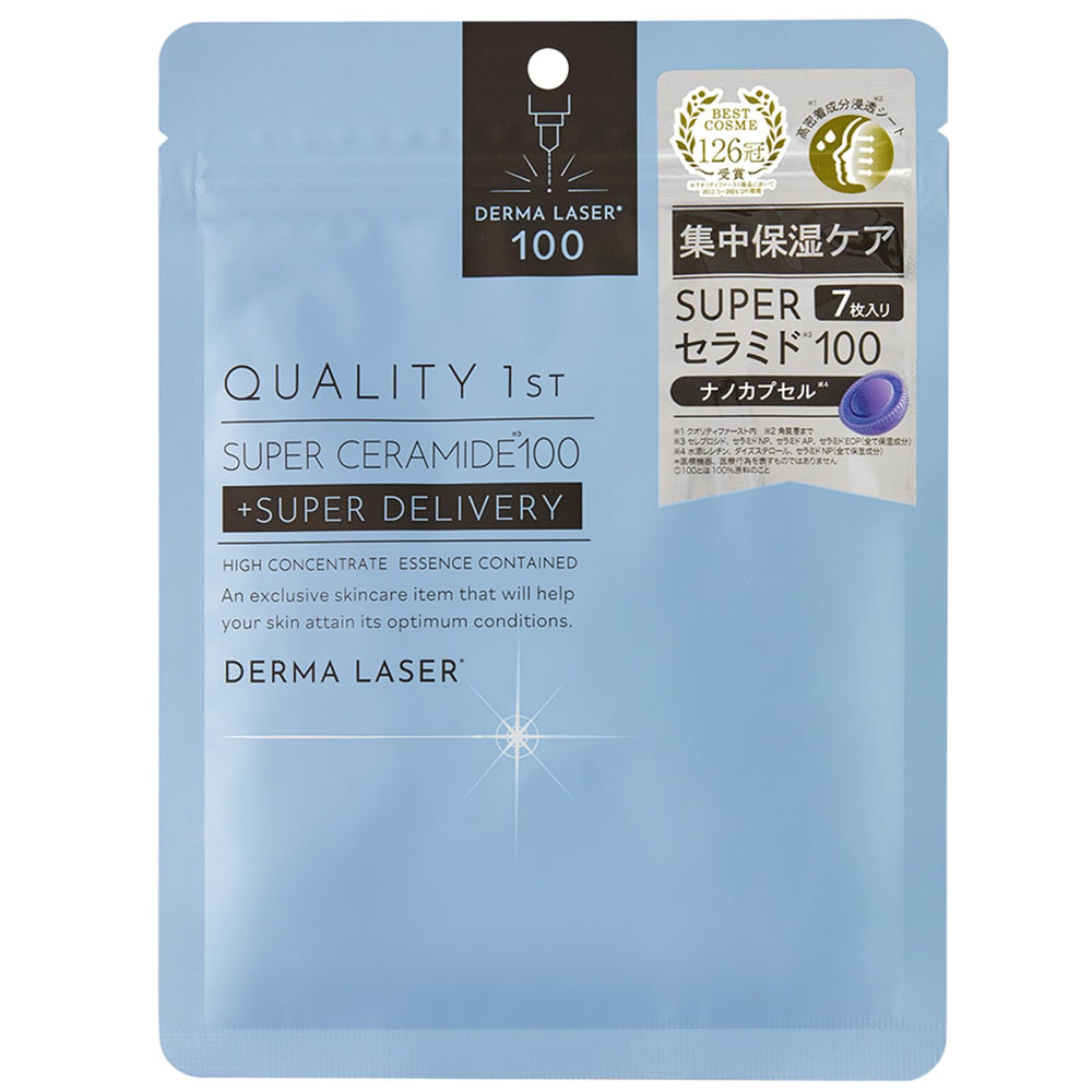 Quality 1st Derma Laser Super Ceramide 100 Mask sheet delivers deep hydration and barrier support.