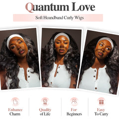 Elastic headband on Quantum Love Yaki wig provides secure, glue-free wear.