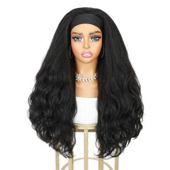 Quantum Love Yaki headband wig offers long, bouncy curls for versatile styling.