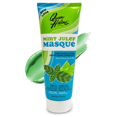 Queen Helene Mint Julep Masque jar closeup shows creamy clay texture for pore detox.