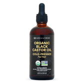 Queen of the Thrones Organic Black Castor Oil amber bottle for skin and hair moisture