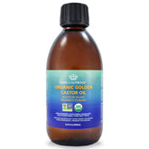 QUEEN OF THE THRONES Organic Golden Castor Oil bottle for pure skin and hair care.
