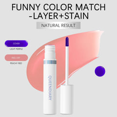 QueenDairy Queen Diary lip stain texture close-up highlights creamy, transfer-resistant finish.