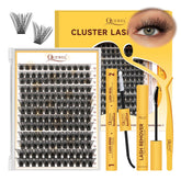 QUEWEL lash clusters kit 156pcs packaging ready for easy DIY lash extensions.