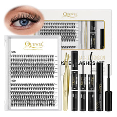 QUEWEL lash clusters kit 240pcs for versatile at-home lash styling