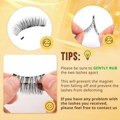 QUEWEL magnetic lashes pair delivers a natural wispy look