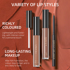 QiBest matte liquid lipstick Whiskey Honey with velvety finish
