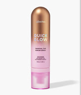 Quick Beauty Quick Glow bottle showing 2-in-1 serum and gradual tan for an easy glow.