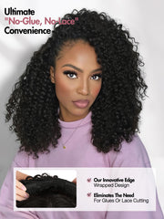 Quickwig Curly Half Wig Breathable Cap 16in keeps you cool during long wear.