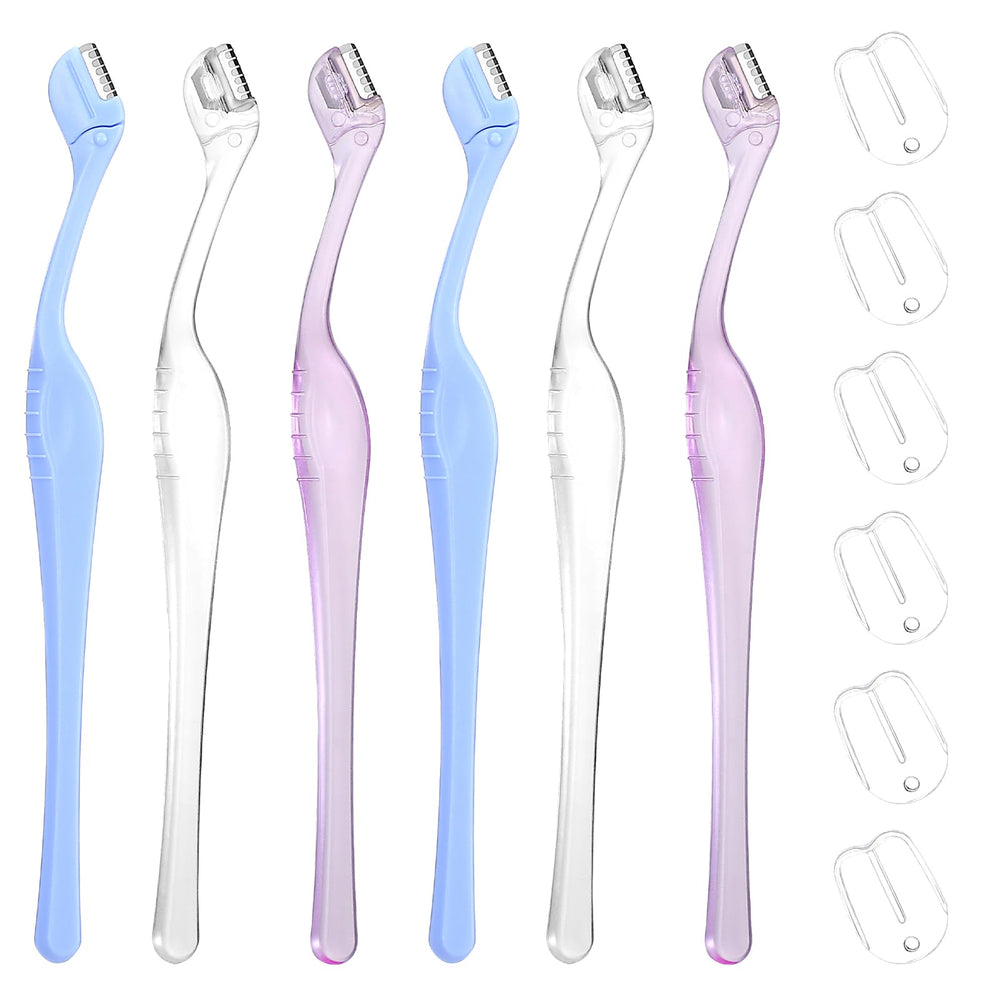 Quilax 6pcs mini eyebrow razors set for precise facial shaping and easy handling.