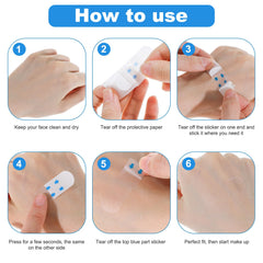 Quilax face tape easy application helps target cheeks and jawline for a smooth look